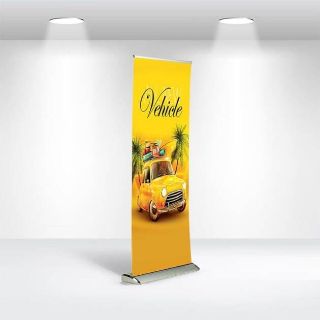 DELUXE RETRACTABLE BANNER 33"x81"