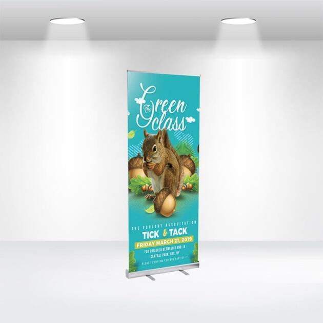 POPUP RETRACTABLE BANNER 33.5"x78"